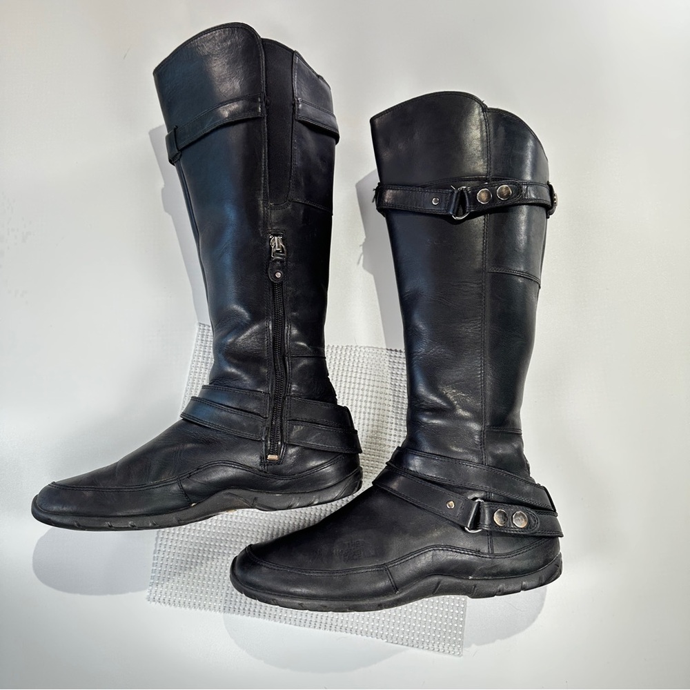 The North Face gorpcore tall leather utility boots women 8 - Picture 3 of 11